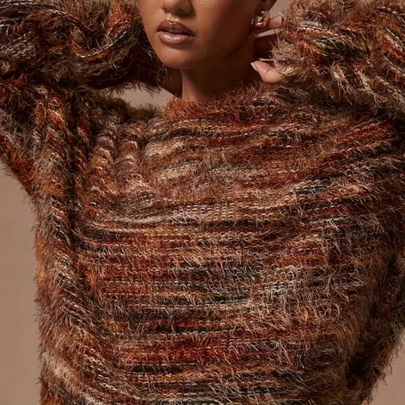 Mixed Brown Oversized Sweater - Picture 1 of 5